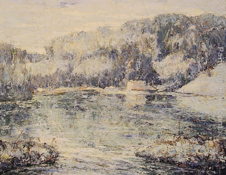 Winter, Spuytin Duyvil painting - Ernest Lawson Winter, Spuytin Duyvil art painting